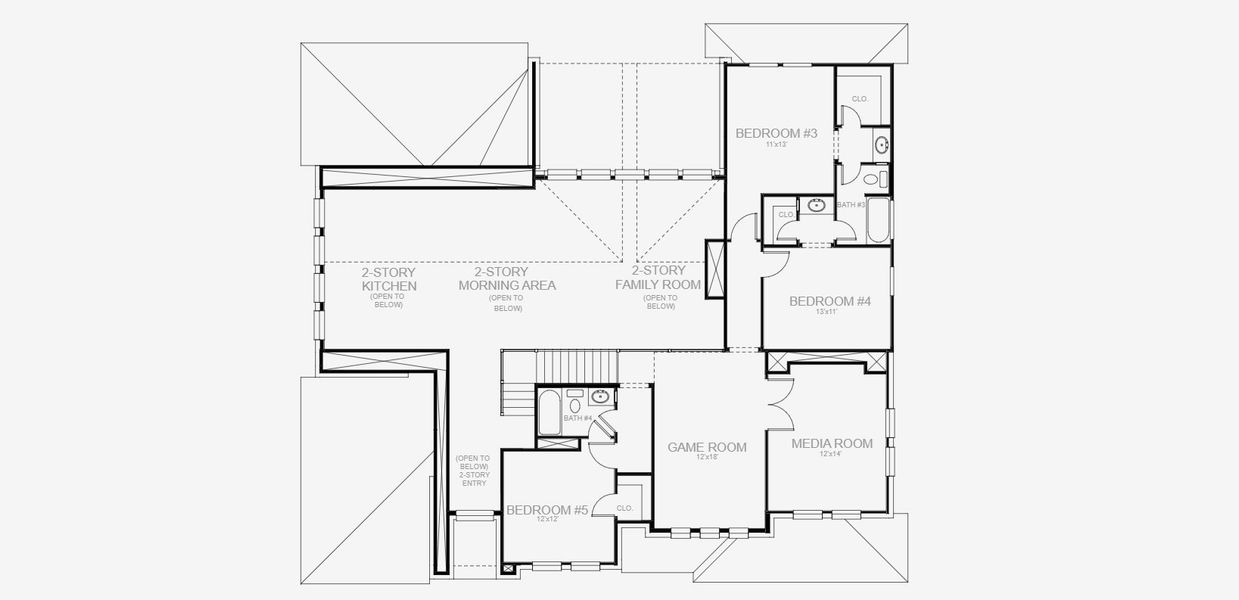 2D floor plan layout for the 3658W by Perry Homes in Jubilee 80', Hockley, TX (Image 4). 2D floor plan layout for the 3658W by Perry Homes in Jubilee 80', Hockley, TX (Image 4).