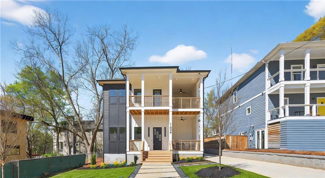 Exterior details and patio area of a home in , Atlanta (Image 29).