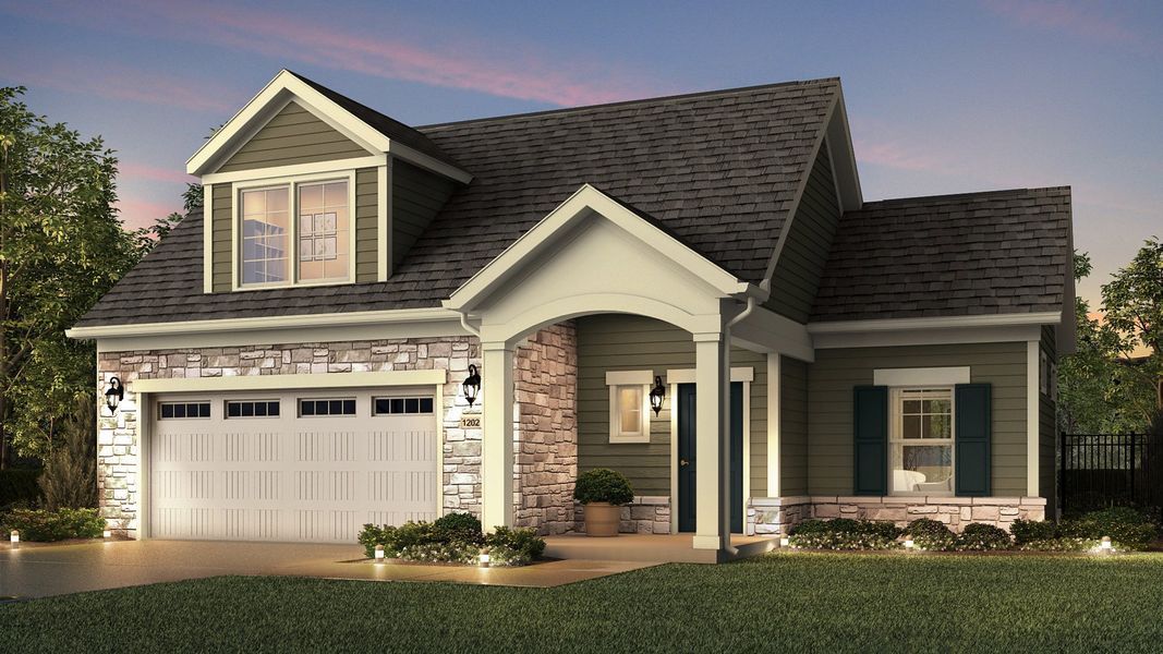 Representative exterior photo of a completed home built from the Palazzo by Epcon Communities in The Grove at Haven Hill, Lenoir City, TN (Image 24). Representative exterior photo of a completed home built from the Palazzo by Epcon Communities in The Grove at Haven Hill, Lenoir City, TN (Image 24).