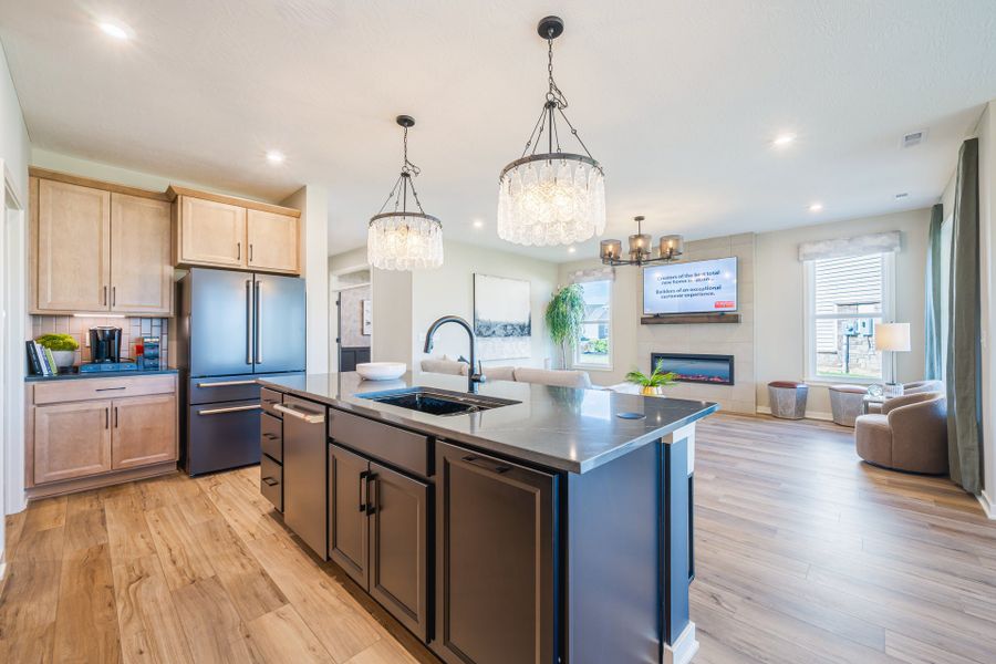 Representative furnished interior of a home built from the Camden by Fischer Homes in Easton Park, Dallas (Image 11).