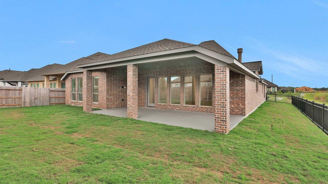 Exterior details and patio area of a home in Valencia, Manvel (Image 3). Exterior details and patio area of a home in Valencia, Manvel (Image 3).