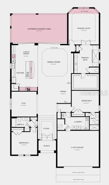 2D floor plan layout of this home in Center Lake Ranch Community Group Page, St. Cloud, FL (Image 6).