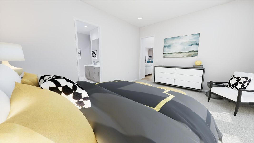 Furnished interior view inside a new home in The Preserve at Rosenberg, Rosenberg (Image 8).