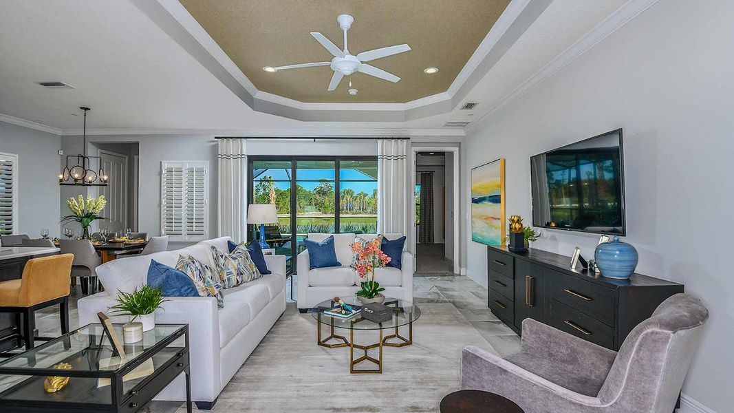 Furnished interior view inside a new home in Windward Real Estate and Homes for Sale in Sarasota, FL - Neal Communities, Lakewood Ranch (Image 5).