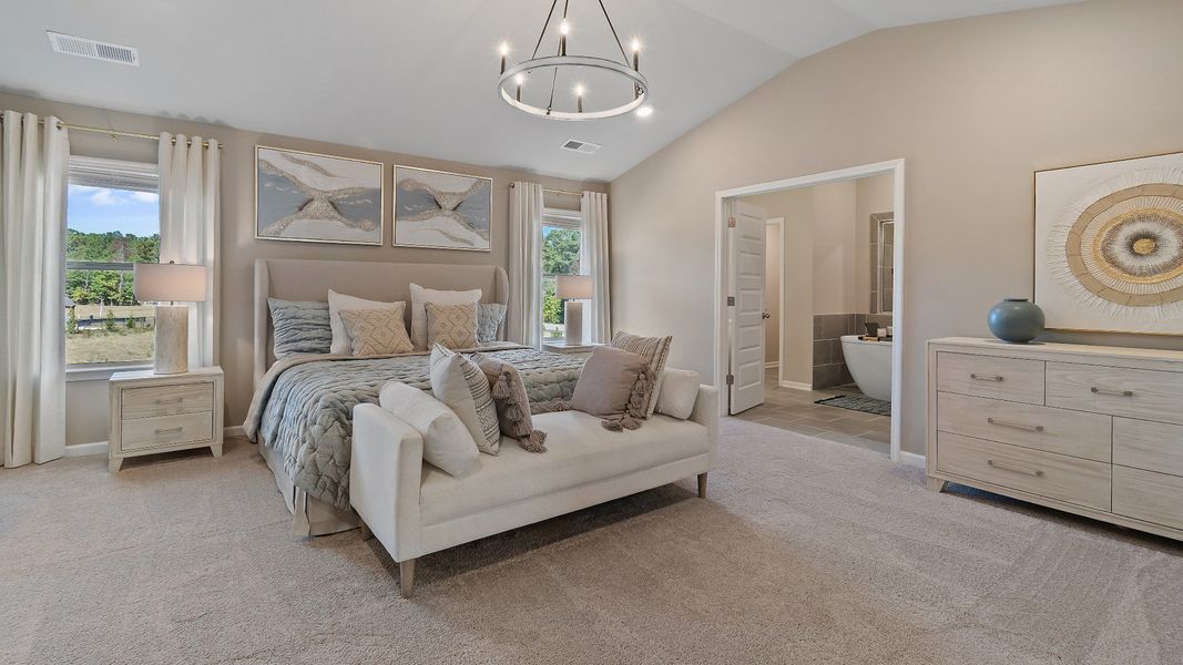 Representative furnished interior of a home built from the McKinley II by DRB Homes in Northcroft, Loganville (Image 36).
