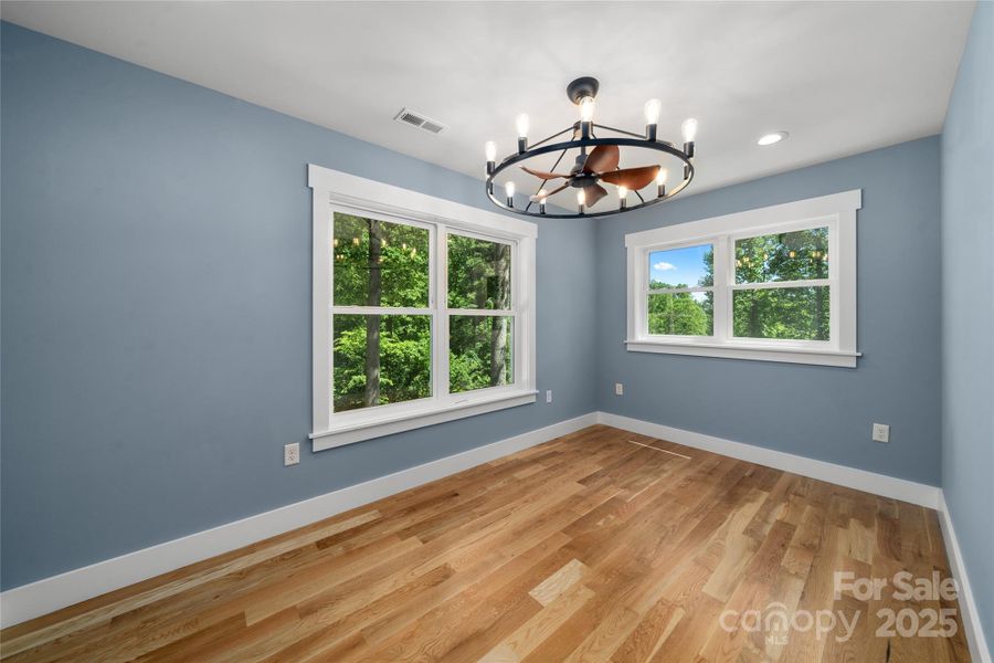 Upper level quiet corner office