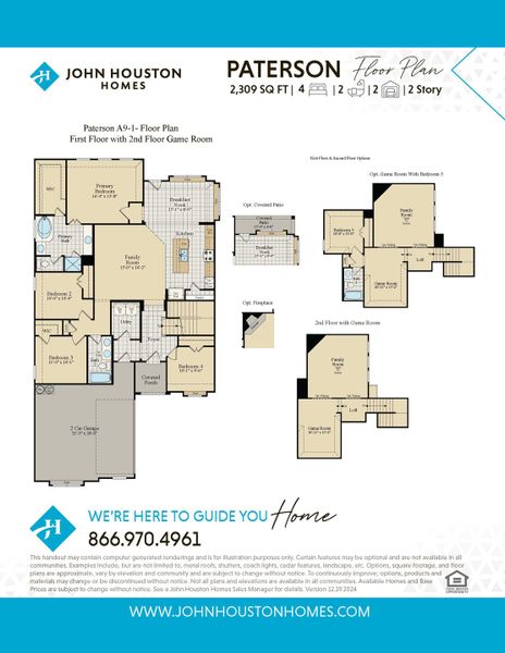 Paterson A9-1 Floor Plan w/ game room