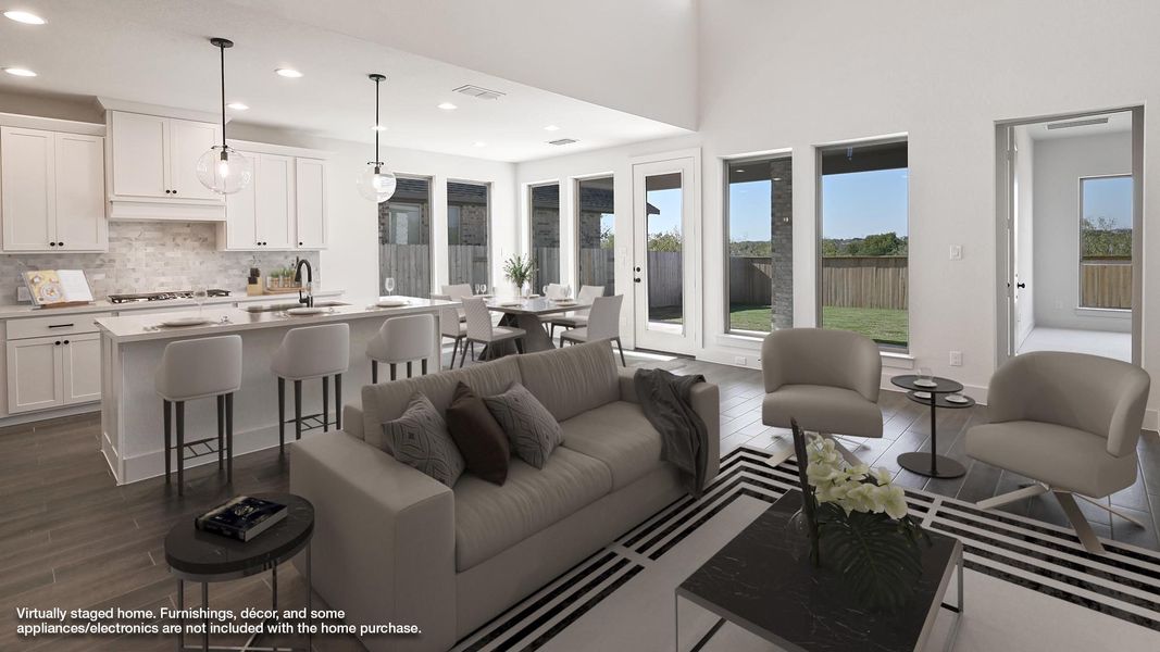 Furnished interior view inside a new home in Crosswinds 50', Kyle (Image 5).