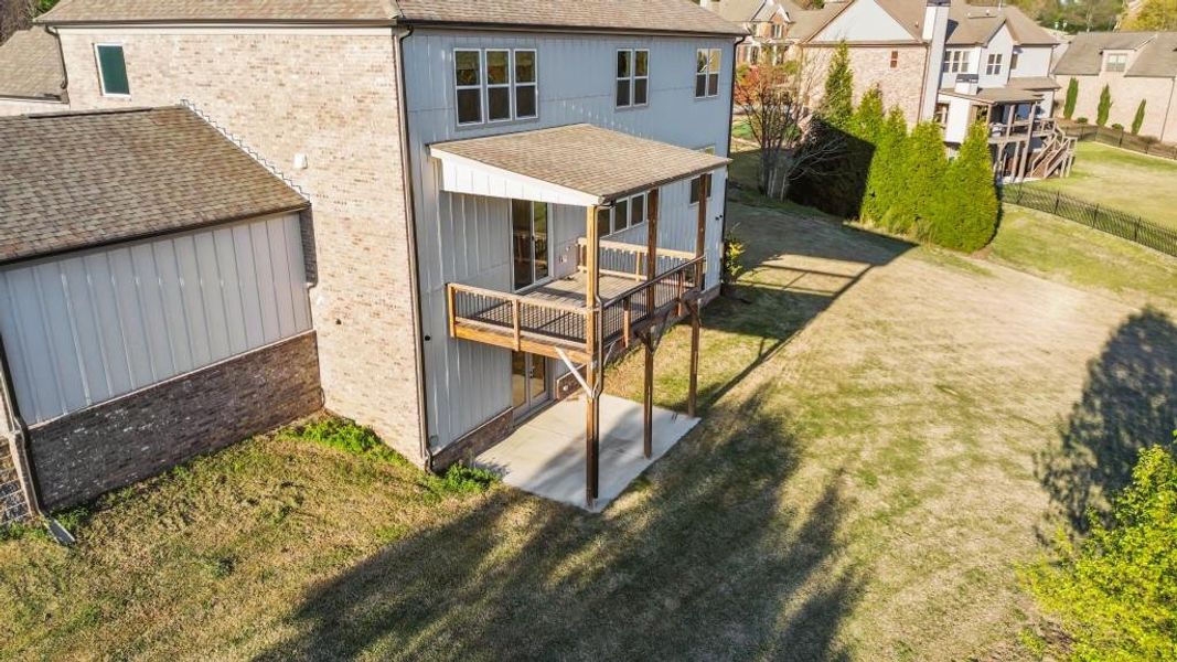 Exterior details and patio area of a home in , Flowery Branch (Image 34).