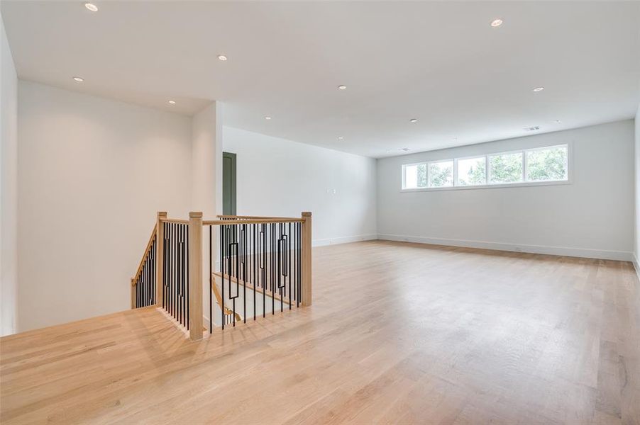 Empty room featuring light hardwood / wood-style floors