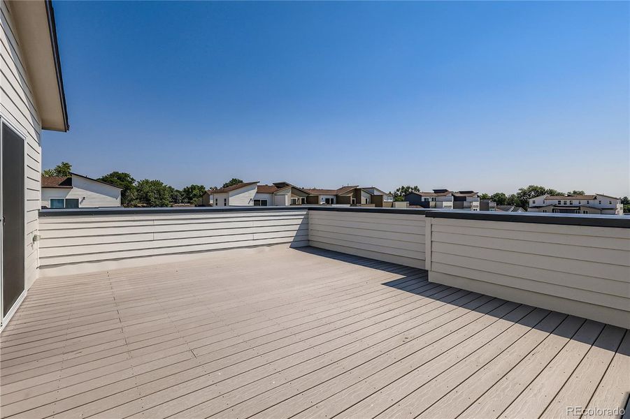 Private 3rd stry rooftop deck overlooking park Private 3rd stry rooftop deck overlooking park