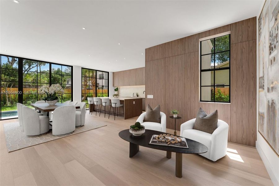 Furnished interior view inside a new home in , Miami (Image 6).