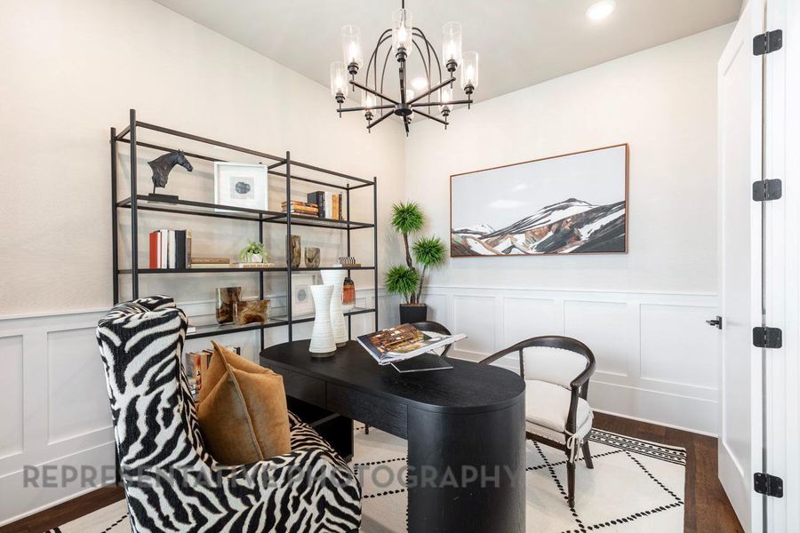 Furnished interior view inside a new home in Lariat: 70ft. lots, Liberty Hill (Image 4).