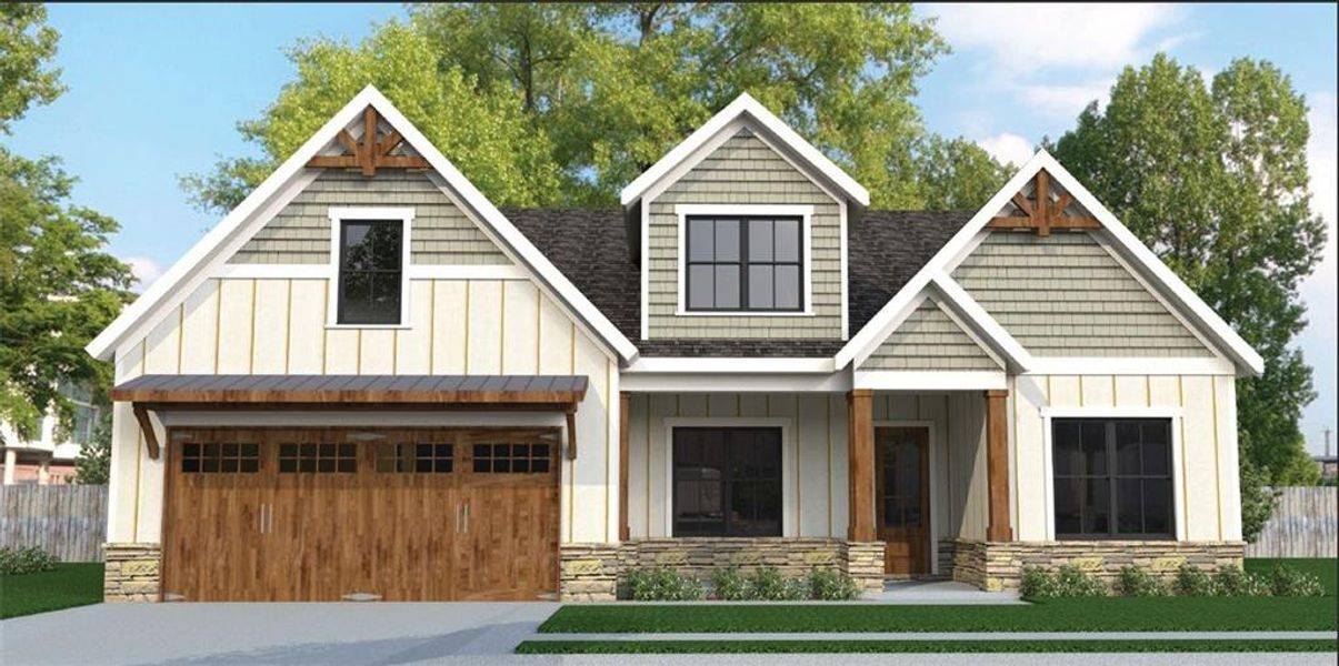 Front exterior of a new home in , Waleska, GA, highlighting curb appeal (Image 2). Front exterior of a new home in , Waleska, GA, highlighting curb appeal (Image 2).