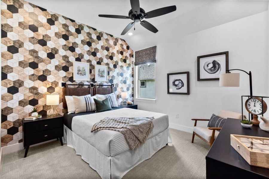 Furnished interior view inside a new home in Cibolo Crossing, Universal City (Image 18).