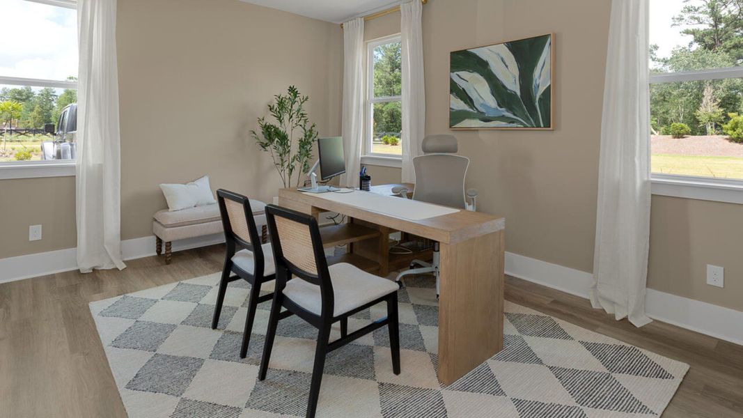 Representative furnished interior of a home built from the MADISON by D.R. Horton in Indigo Preserve, Leland (Image 19). Representative furnished interior of a home built from the MADISON by D.R. Horton in Indigo Preserve, Leland (Image 19).