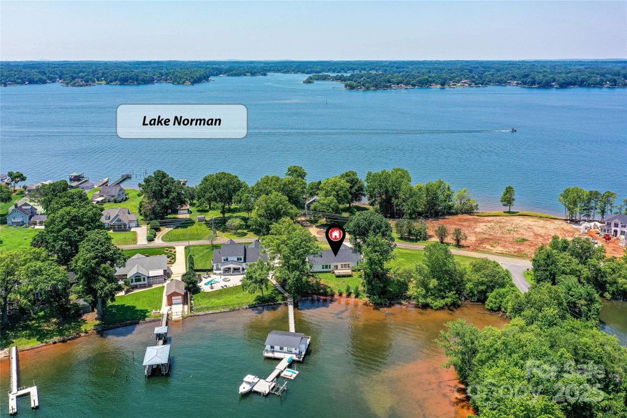 Home has amazing positioning on lake for water views from front and back of Home!