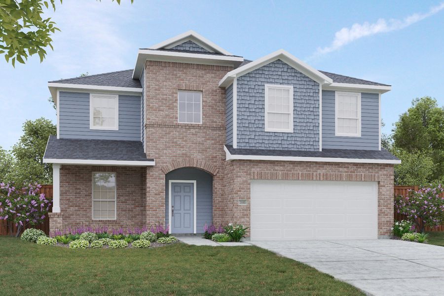 2D floor plan layout for the Majestic by DRB Homes in Westridge, San Antonio, TX (Image 13).