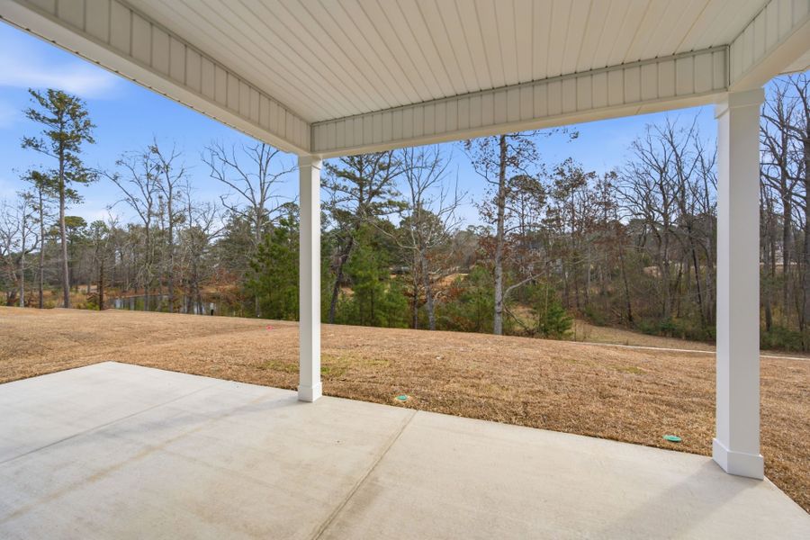 Exterior details and patio area of a home in Grand Arbor, Blythewood (Image 3).