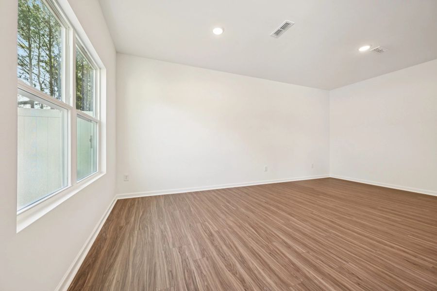 Spacious, unfurnished interior of a new home in Towns at Crescent Mills, Wilson's Mills (Image 13). Spacious, unfurnished interior of a new home in Towns at Crescent Mills, Wilson's Mills (Image 13).