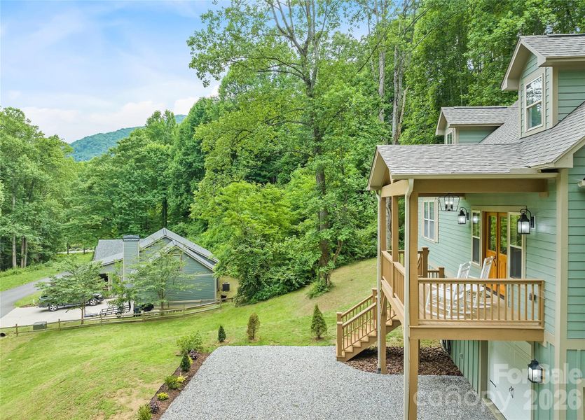 Exterior details and patio area of a home in , Waynesville (Image 3).