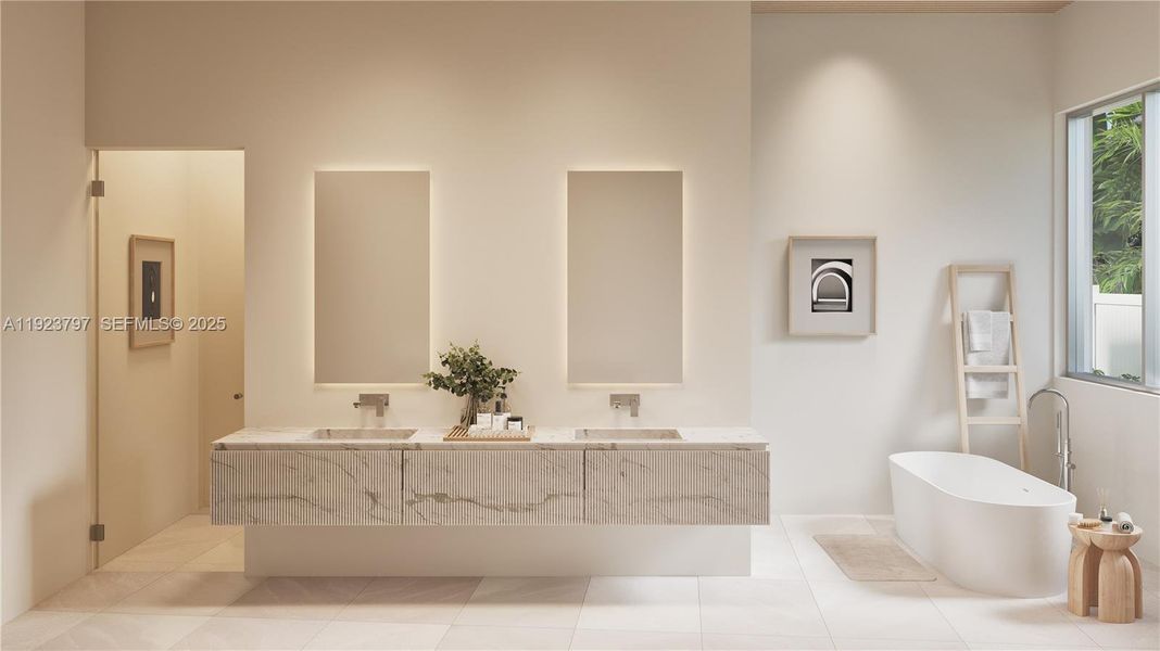 Furnished interior view inside a new home in , Miami Springs (Image 5).