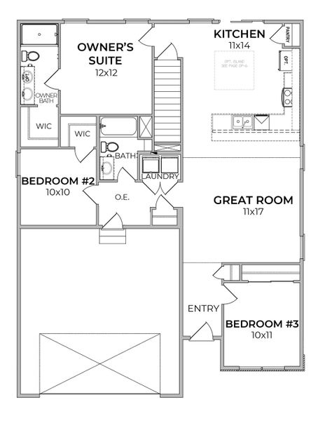 2D floor plan layout for the Holly by Baessler Homes in Hudson Hills, Hudson, CO (Image 3).