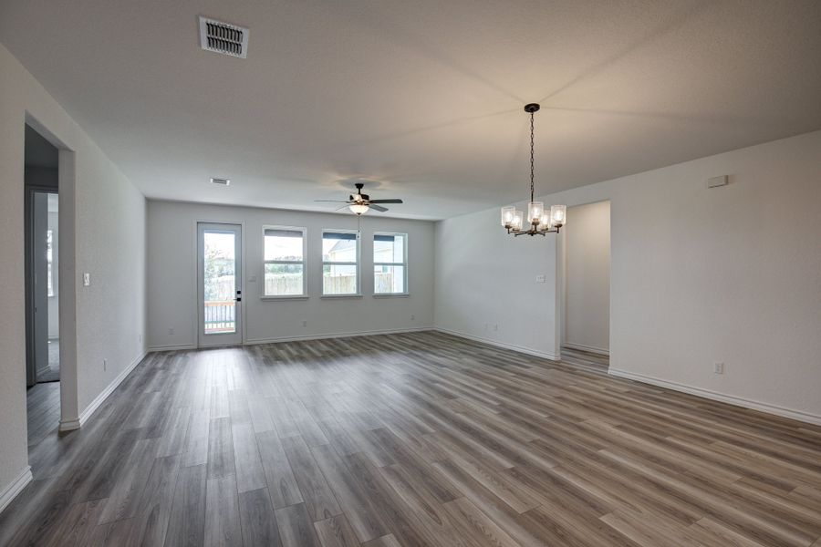 Representative unfurnished interior of a home built from the The Lanier F by Davidson Homes LLC in The Reserve at Potranco Oaks, Castroville (Image 17).