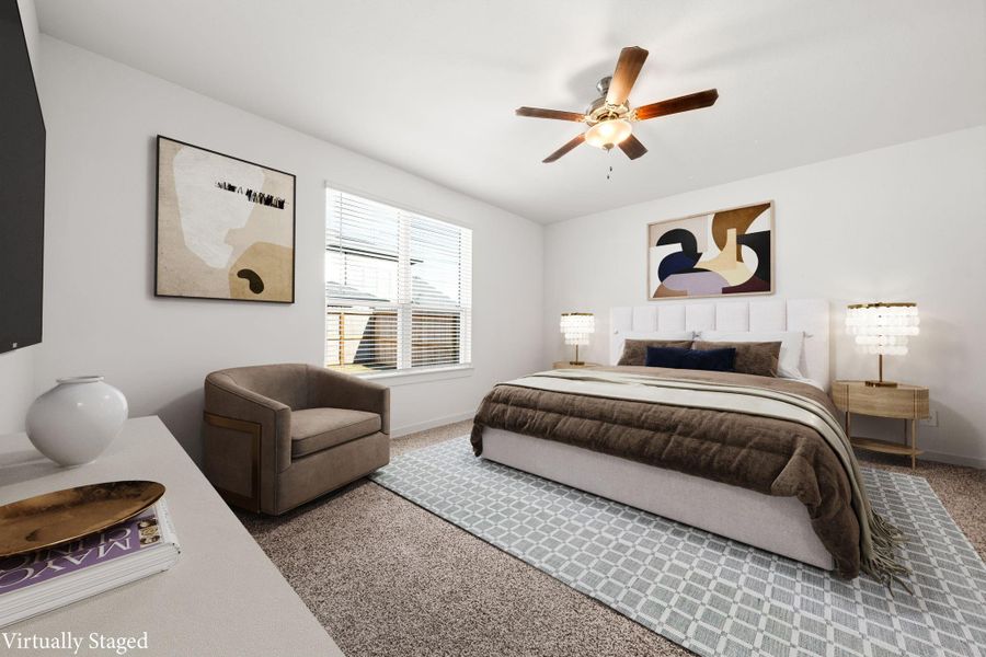 Furnished interior view inside a new home in Harvest Green, Richmond (Image 31). Furnished interior view inside a new home in Harvest Green, Richmond (Image 31).