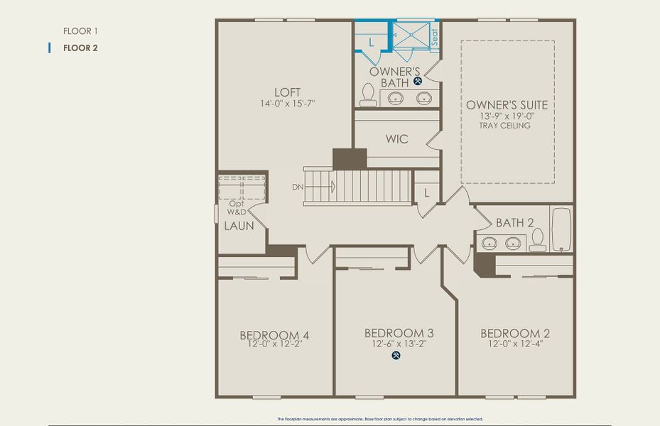 Hampton Floor Plan, Quick Move-In Home, Floor 2