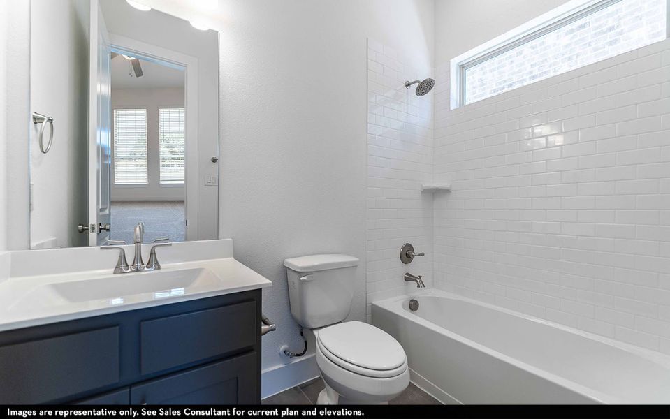 Representative furnished interior of a home built from the Shasta by CastleRock Communities in The Summit at Center Stage, Keller (Image 12).
