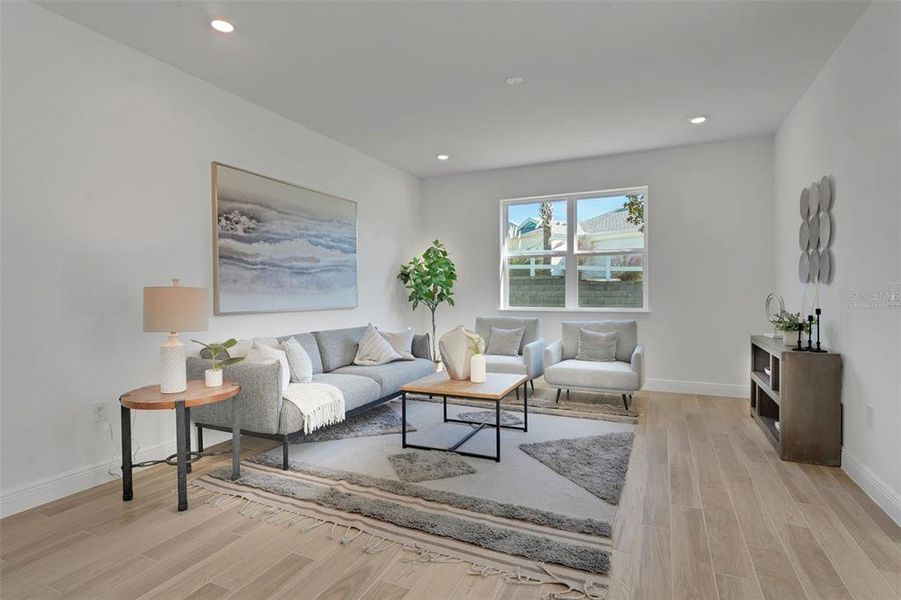Furnished interior view inside a new home in Green Key Village, Lady Lake (Image 13).