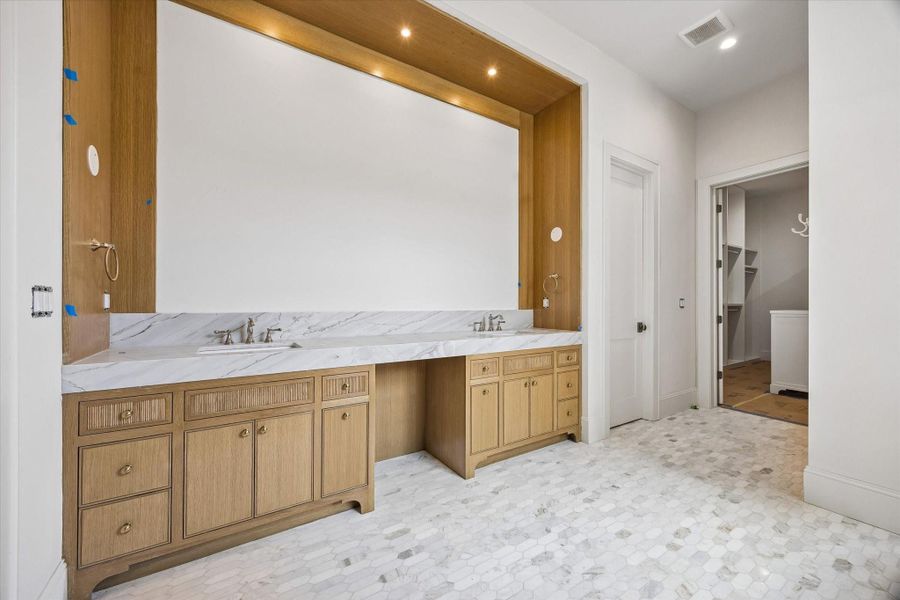 Another view of the timeless primary bath.