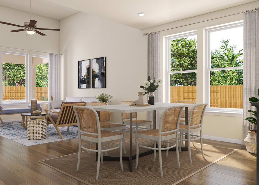Representative furnished interior of a home built from the Spyglass by Tri Pointe Homes in Flora, Hutto (Image 11).