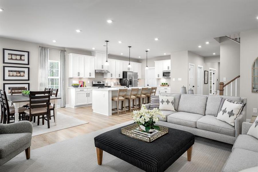 Representative furnished interior of a home built from the Greenwood by Ryan Homes in Windsor Estates, Walhalla (Image 5).