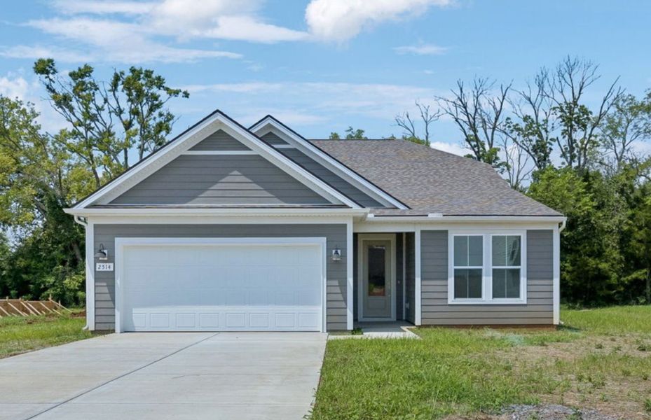 Front exterior of a new home in Glenview Farms, Murfreesboro, TN, highlighting curb appeal (Image 2). Front exterior of a new home in Glenview Farms, Murfreesboro, TN, highlighting curb appeal (Image 2).