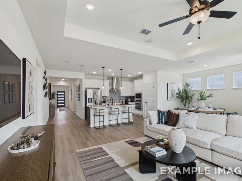 Representative furnished interior of a home built from the The Laurel G by Davidson Homes LLC in Morgan Meadows, San Antonio (Image 7). Representative furnished interior of a home built from the The Laurel G by Davidson Homes LLC in Morgan Meadows, San Antonio (Image 7).