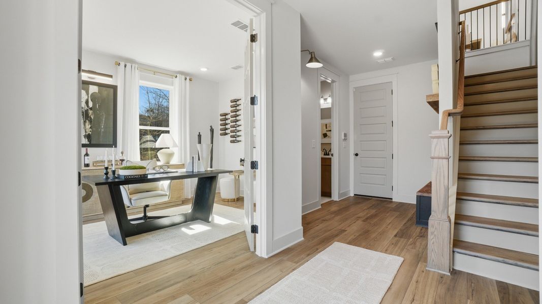 Representative furnished interior of a home built from the Seaton by DRB Homes in Barrett Pointe, Kennesaw (Image 6).