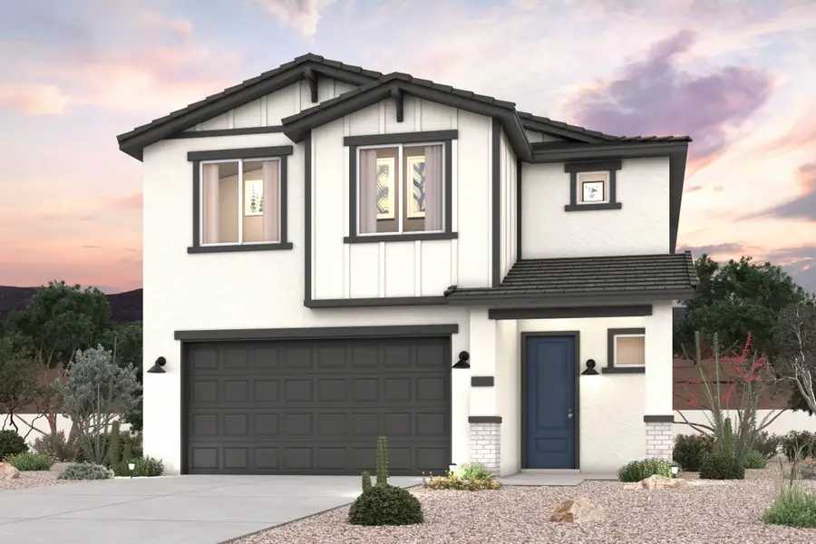 A house with a garage. A house with a garage.