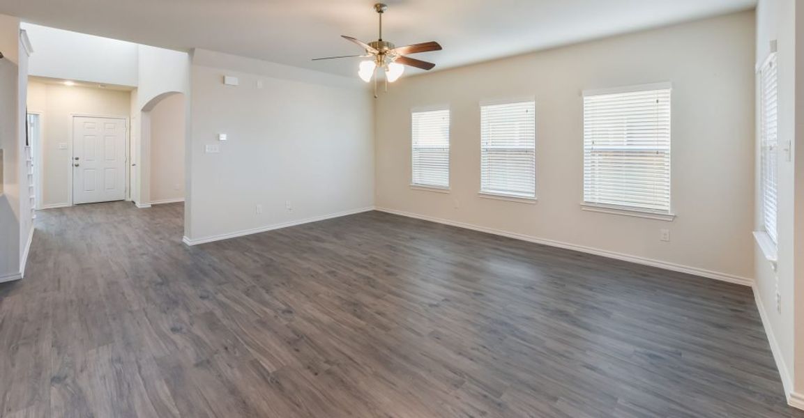 Representative exterior photo of a completed home built from the Adina by Impression Homes in Heartland, Heartland, TX (Image 17). Representative exterior photo of a completed home built from the Adina by Impression Homes in Heartland, Heartland, TX (Image 17).