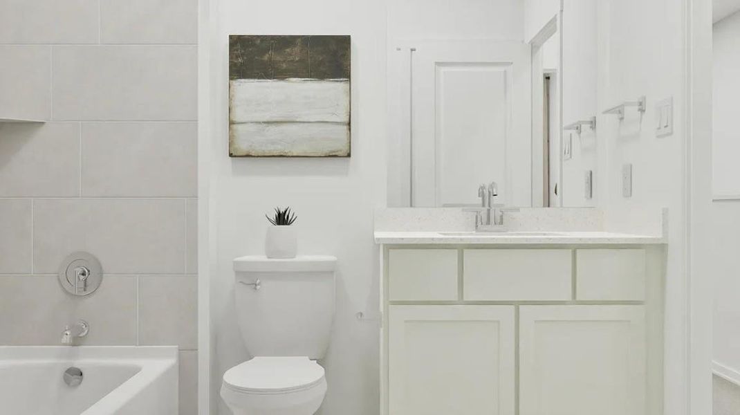 Upstairs full bath**Photos are illustrative only. This is not the actual homesite.**