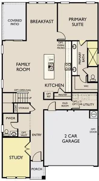 2D floor plan layout of this home in The Colony, Bastrop, TX (Image 4).