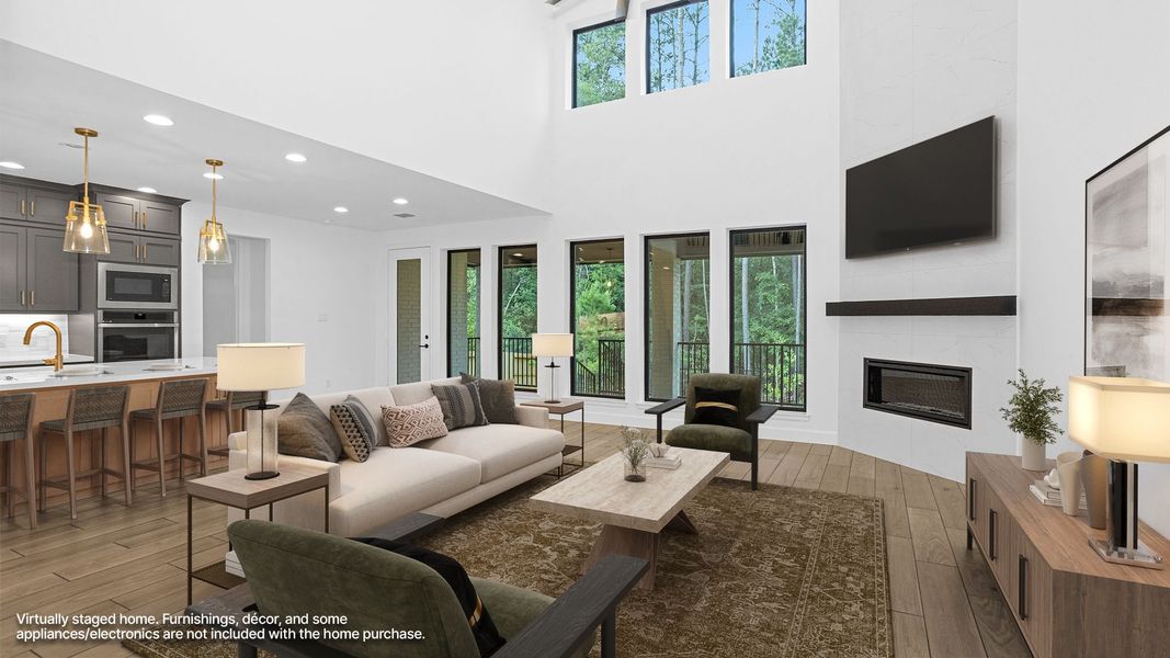 Furnished interior view inside a new home in The Woodlands Hills, Willis (Image 4).