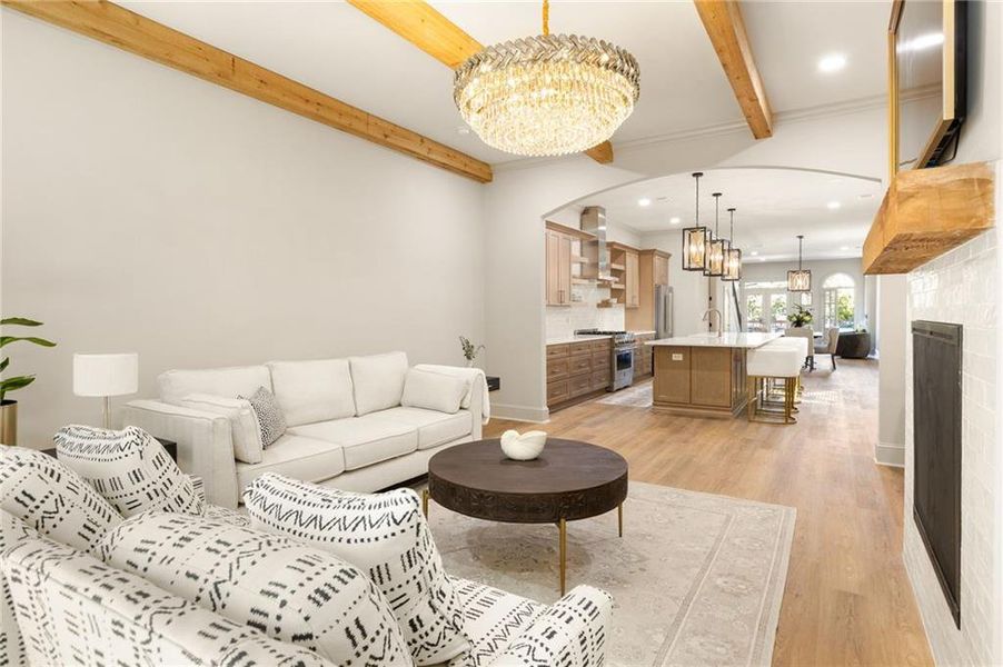 Furnished interior view inside a new home in , Atlanta (Image 28).