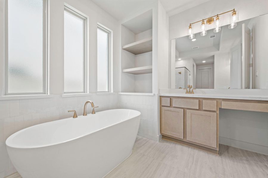 Furnished interior view inside a new home in Bridgeland, Cypress (Image 7).