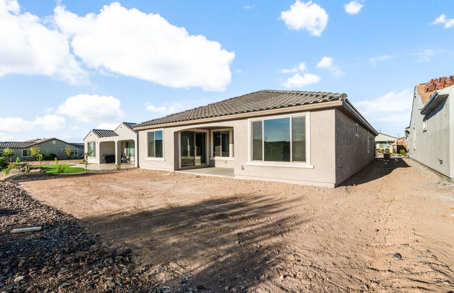 Exterior details and patio area of a home in Sun City Festival, Buckeye (Image 3).