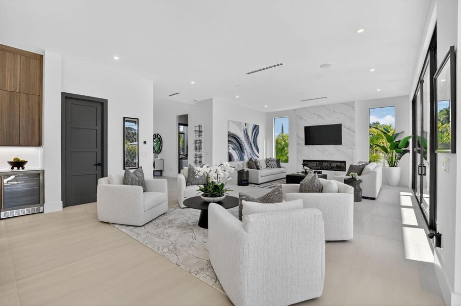 Furnished interior view inside a new home in , Boca Raton (Image 47).