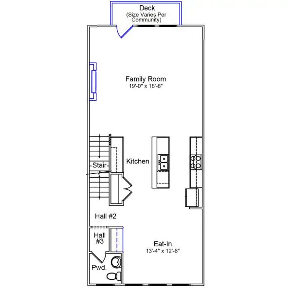 2D floor plan layout of this home in Nichols Landing, Charlotte, NC (Image 3).