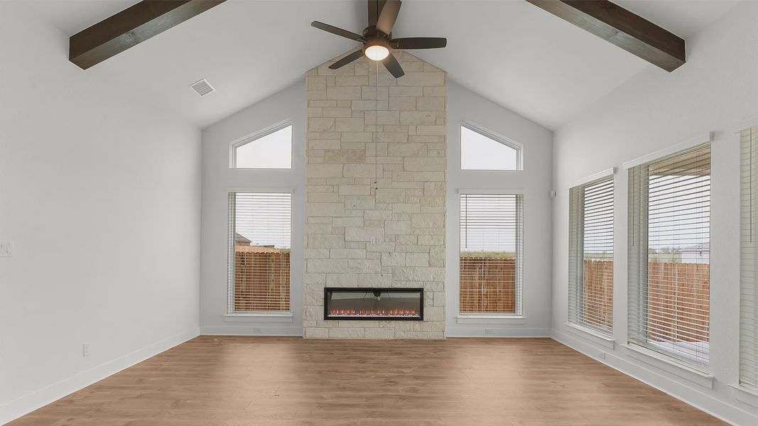 Representative unfurnished interior of a home built from the Drios by Chesmar Homes in Berry Creek Highlands, Georgetown (Image 24).