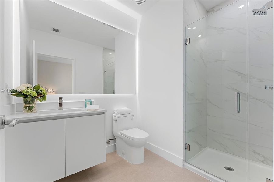 Furnished interior view inside a new home in , Miami (Image 13).